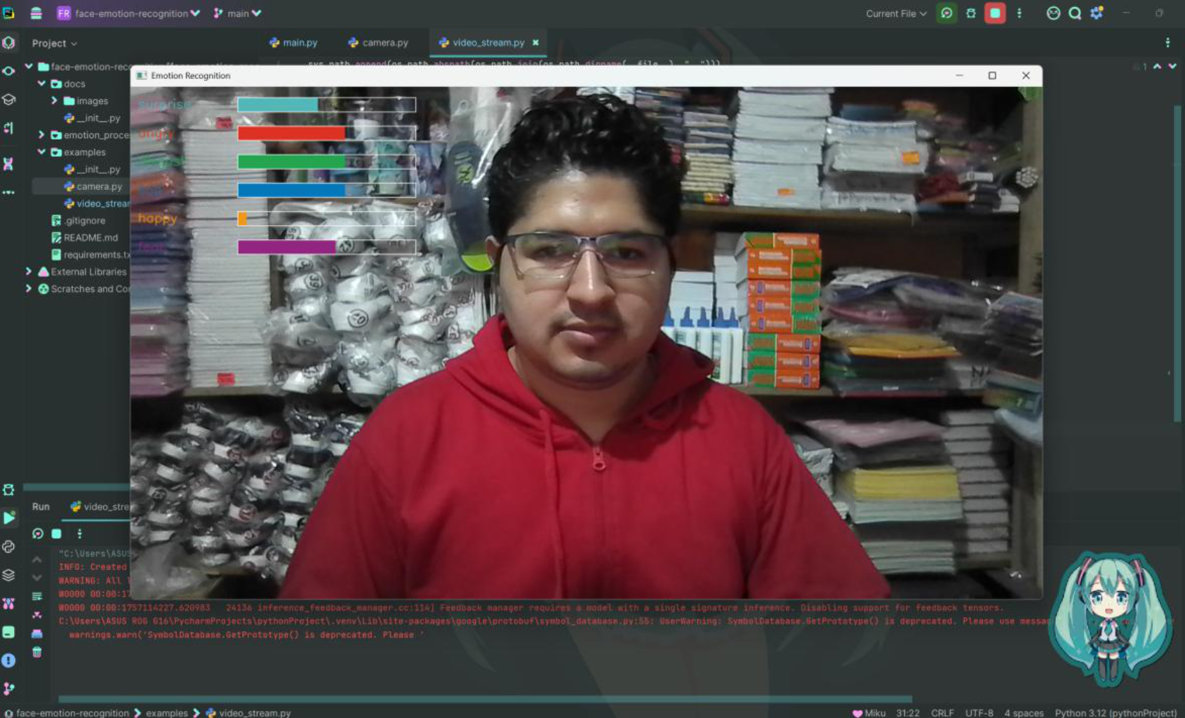 Módulo de Detección de Expresiones Faciales Face-Emotion